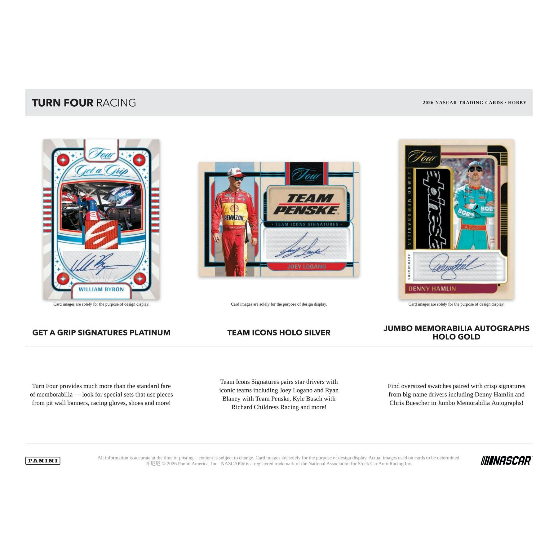 2026 Panini Turn Four Racing Hobby 10-Box Case