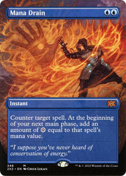 Magic the Gathering Double Masters 2022 2X2 BORDERLESS Mana Drain 348 NEAR MINT NM