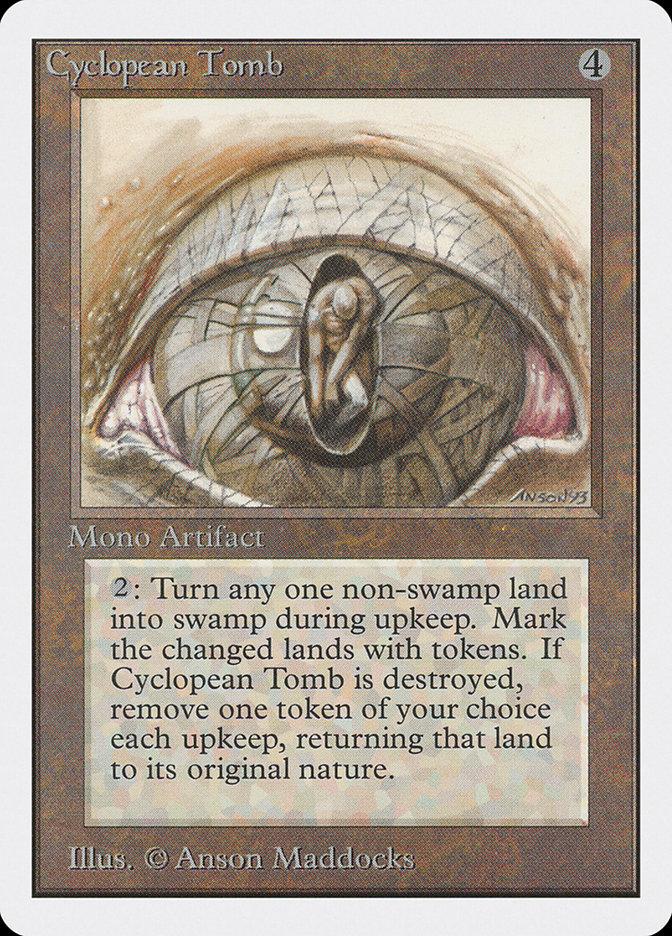 Magic the Gathering Unlimited Cyclopean Tomb HEAVILY PLAYED HP