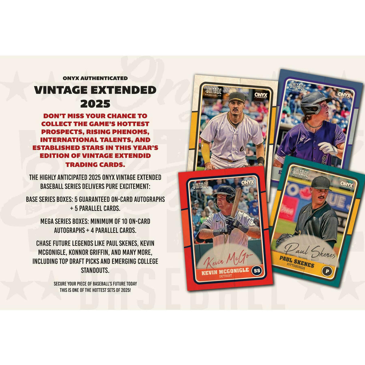 2025 Onyx Vintage Extended Series Baseball Hobby Box