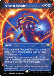 Magic the Gathering Double Masters 2022 BORDERLESS Force of Negation NEAR MINT NM