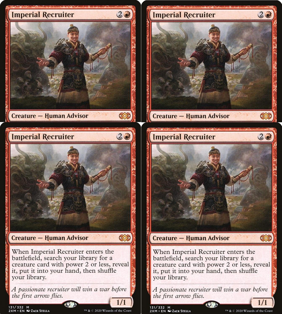 Magic the Gathering Double Masters PLAYSET 4x Imperial Recruiter NEAR MINT NM x4