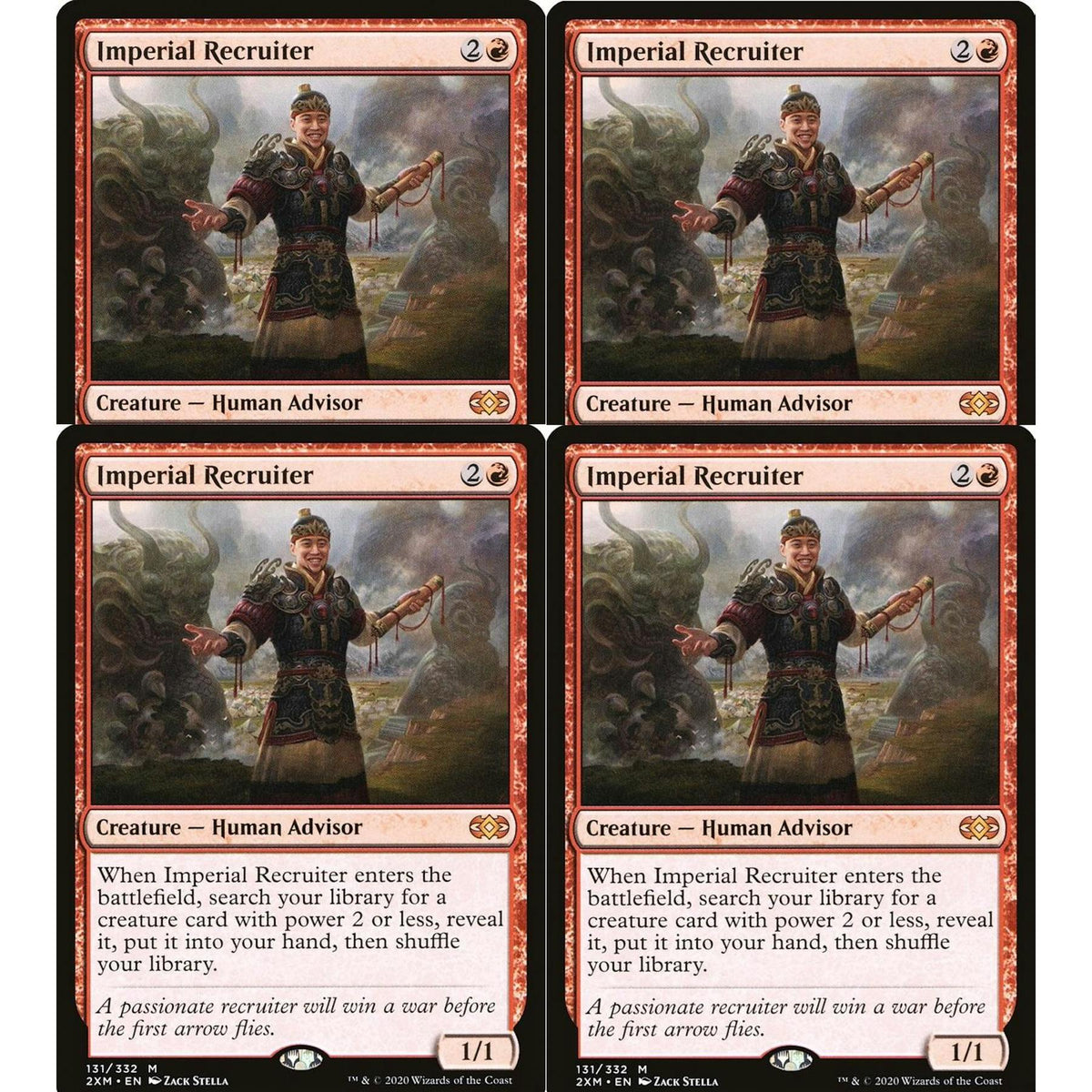 Magic the Gathering Double Masters PLAYSET 4x Imperial Recruiter NEAR MINT NM x4