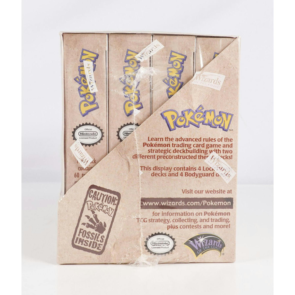 WOTC Pokemon Fossil Precon Theme Deck Box Factory Sealed Brick of 8