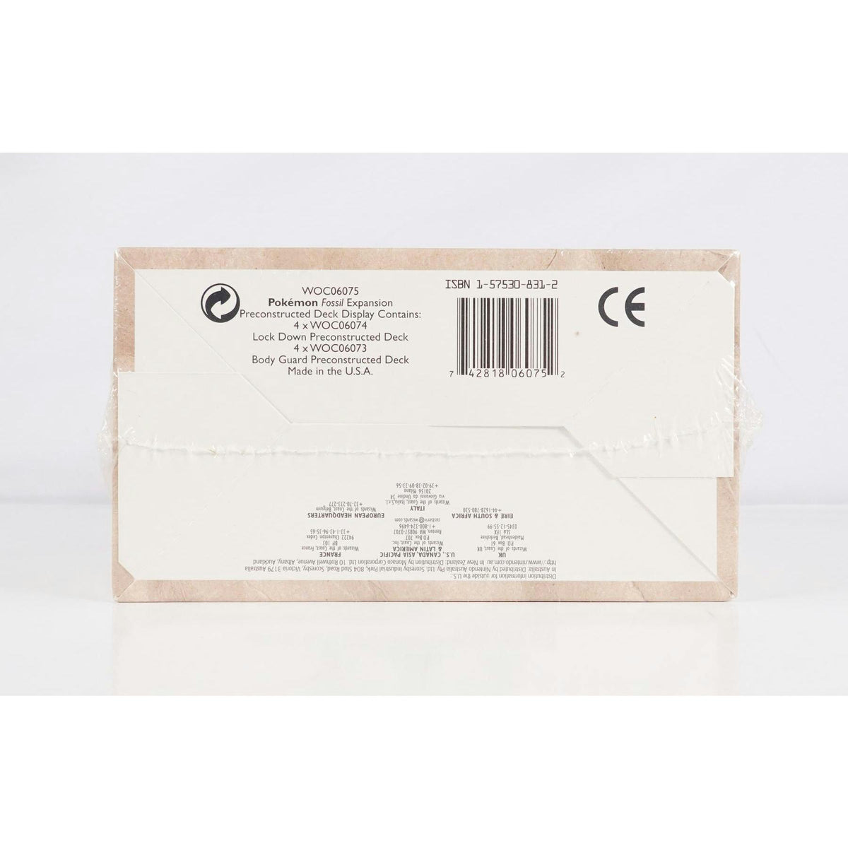 WOTC Pokemon Fossil Precon Theme Deck Box Factory Sealed Brick of 8