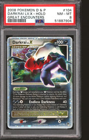 Pokemon D&P Great Encounters Darkrai Lv.X 104/106 PSA 8