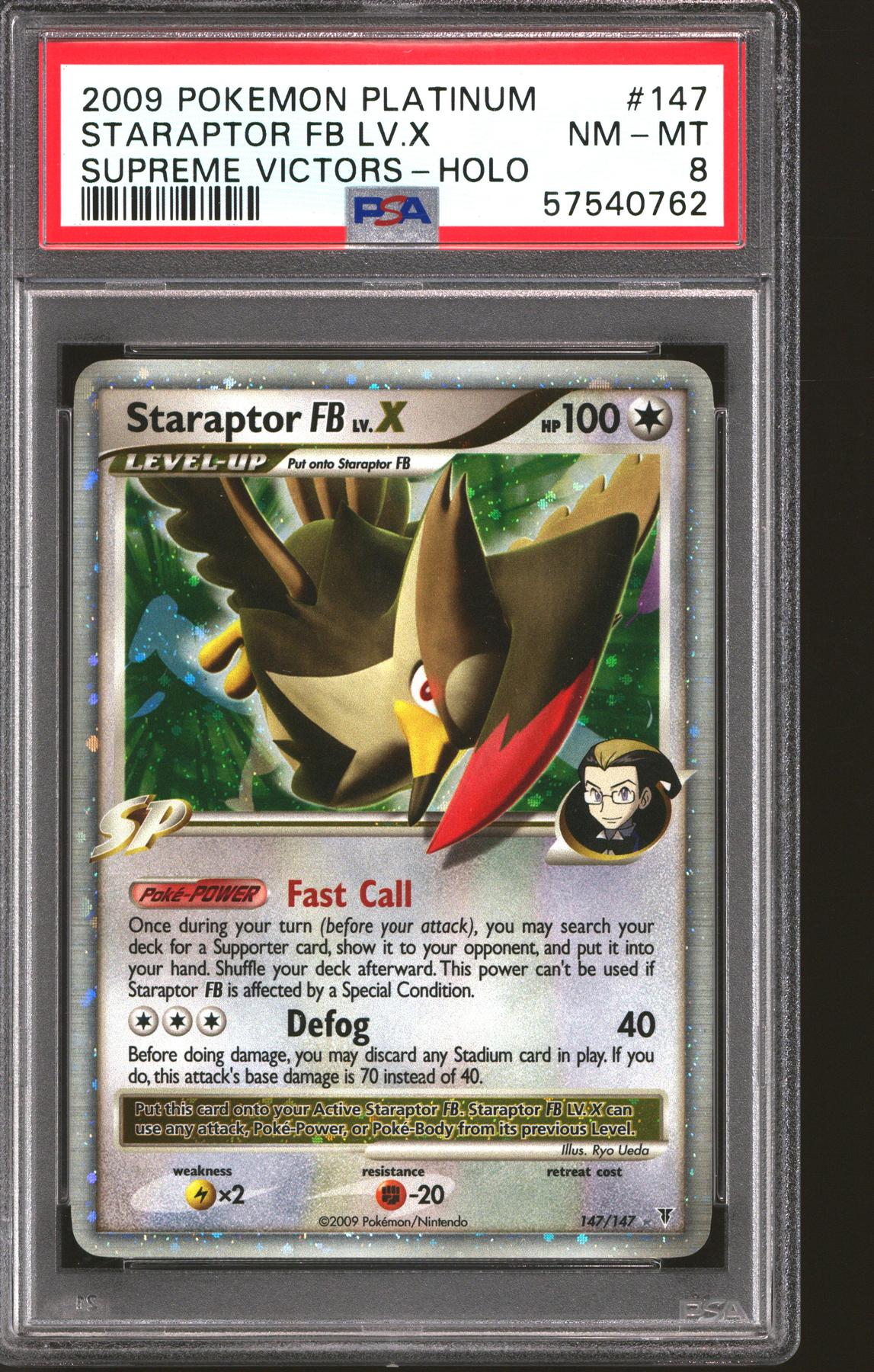 Pokemon Platinum Supreme Victors Staraptor FB Lv.X 147/147 PSA 8