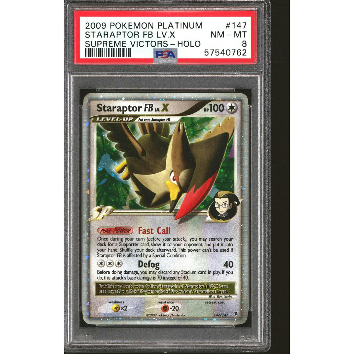 Pokemon Platinum Supreme Victors Staraptor FB Lv.X 147/147 PSA 8
