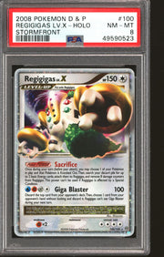Pokemon D&P Stormfront Regigias LV.X 100/100 PSA 8