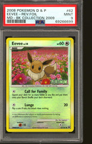 Pokemon Burger King Platinum Promo Reverse Holo Foil Eevee 62/100 PSA 9