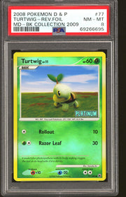 Pokemon Burger King Platinum Promo Reverse Holo Foil Turtwig 77/100 PSA 8