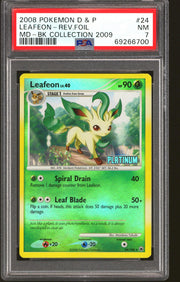 Pokemon Burger King Platinum Promo Reverse Holo Foil Leafeon 24/100 PSA 7