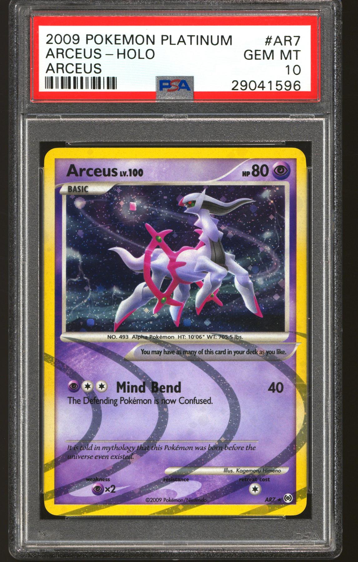 Pokemon Platinum Arceus Ar7 Psychic Type PSA 10 GEM MINT POP 22