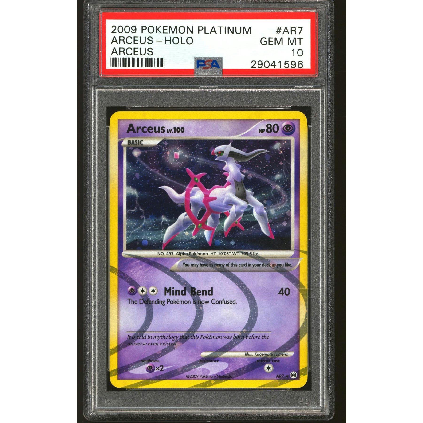 Pokemon Platinum Arceus Ar7 Psychic Type PSA 10 GEM MINT POP 22