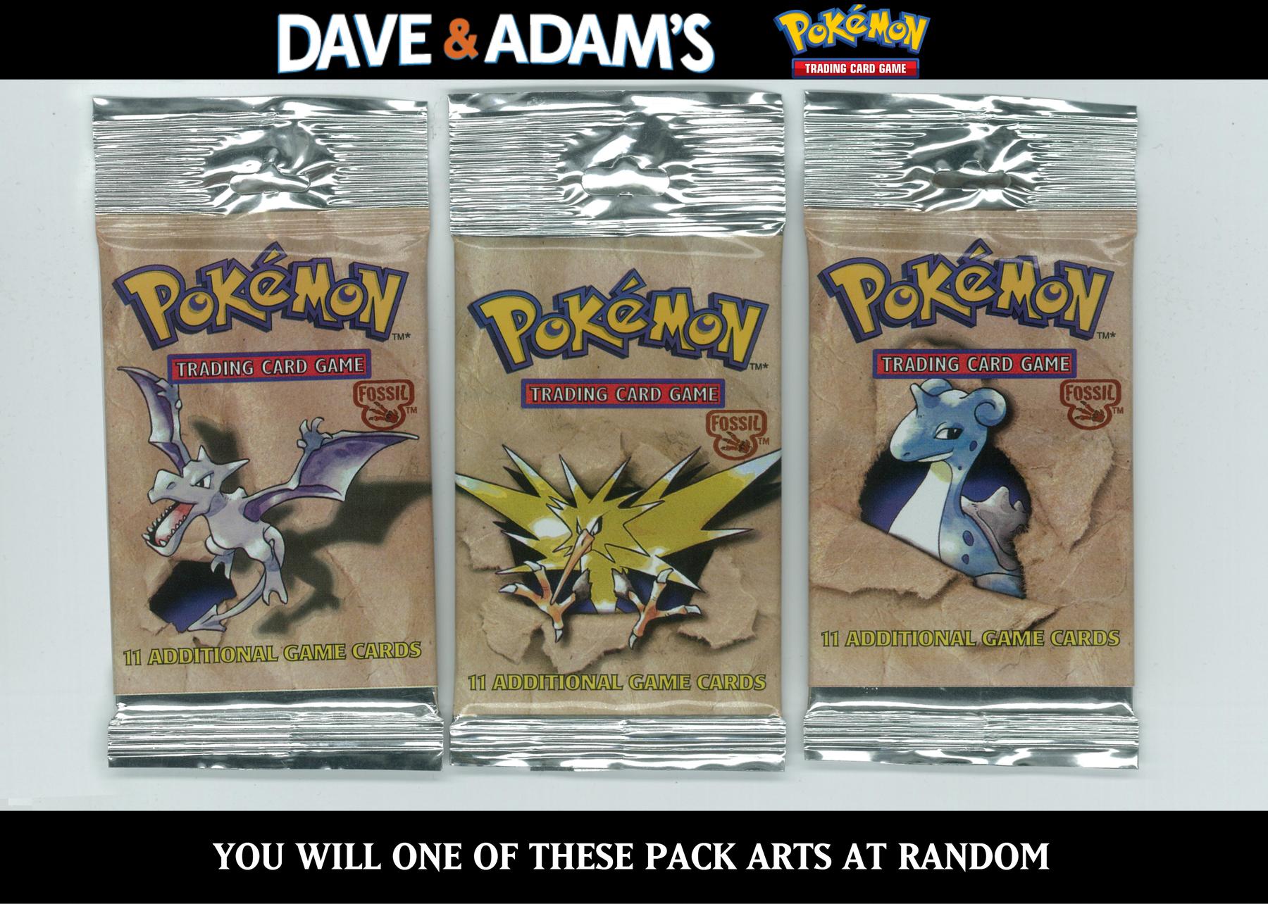 WOTC Pokemon Fossil Booster Pack Hanging Longpack UNWEIGHED RANDOM ART Factory Sealed