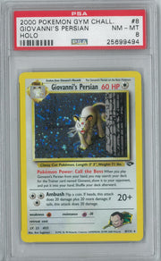 Pokemon Gym Challenge Giovanni's Persian 8/132 PSA 8