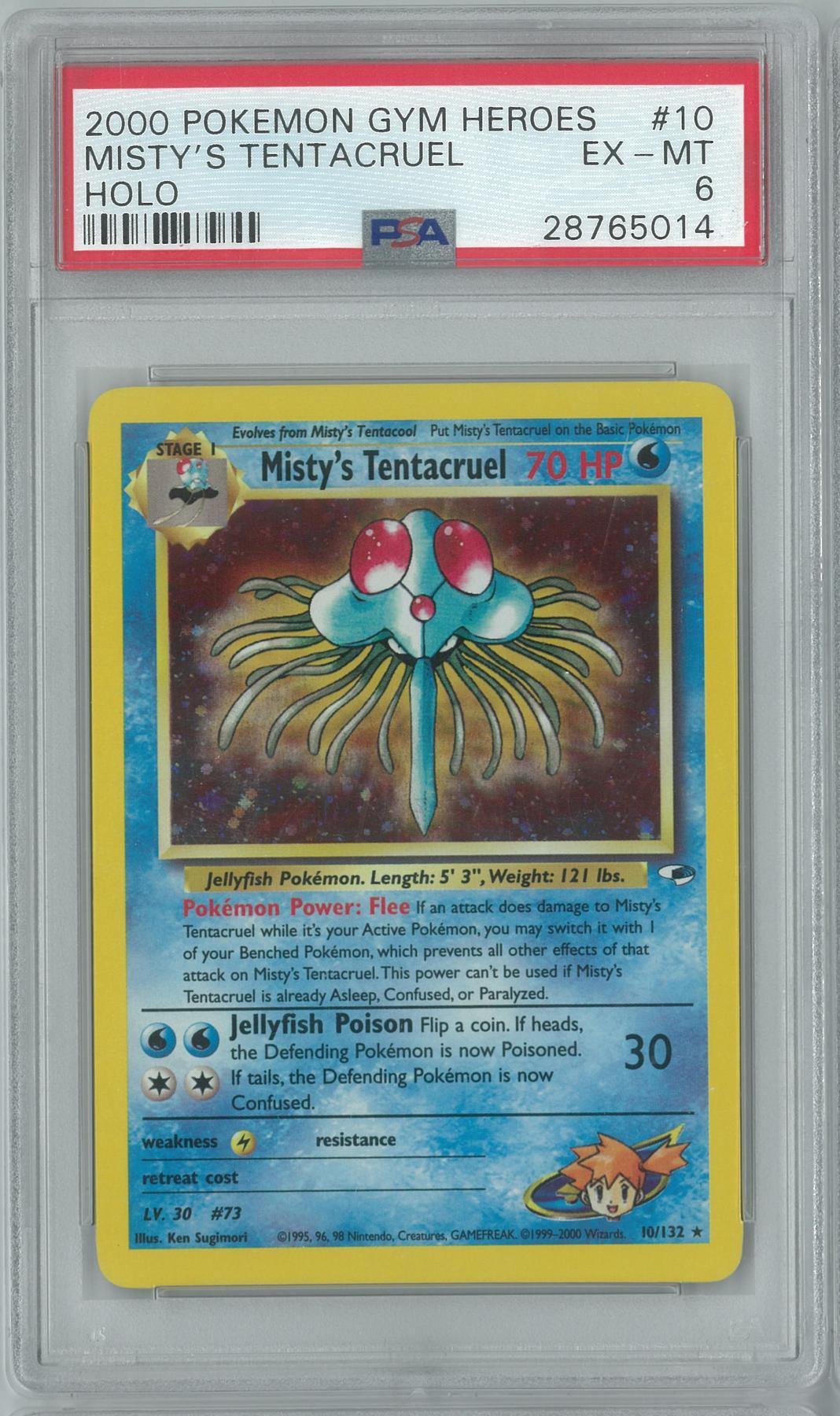 Pokemon Gym Heroes Misty's Tentacruel 10/132 PSA 6