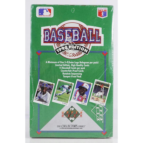 1990 Upper Deck Series 1 Baseball Wax Box (Low #)