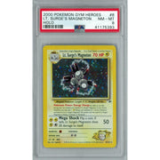 Pokemon Gym Heroes Lt. Surge's Magneton 8/132 PSA 8