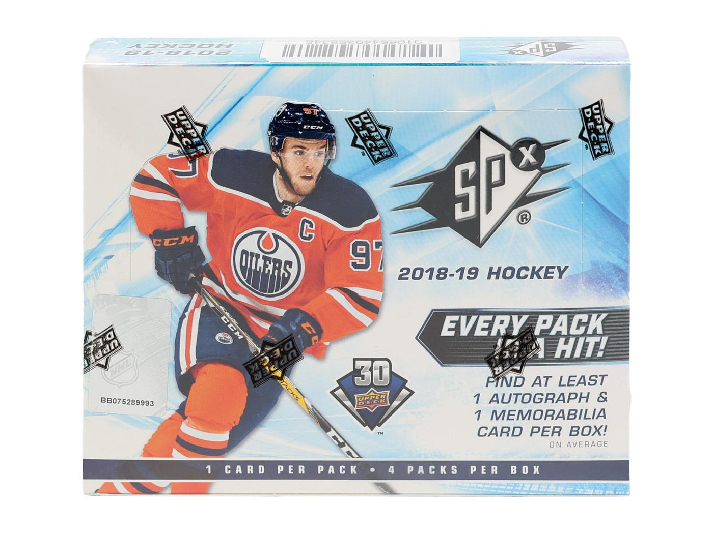 2018/19 Upper Deck SPx Hockey Hobby Box