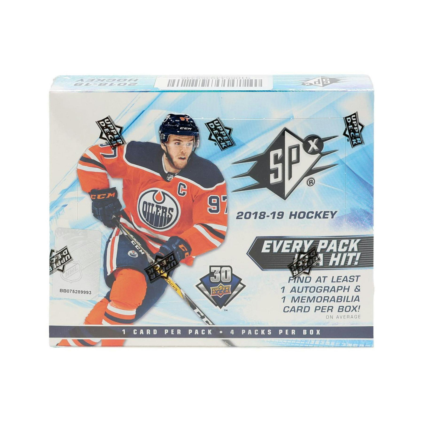 2018/19 Upper Deck SPx Hockey Hobby Box