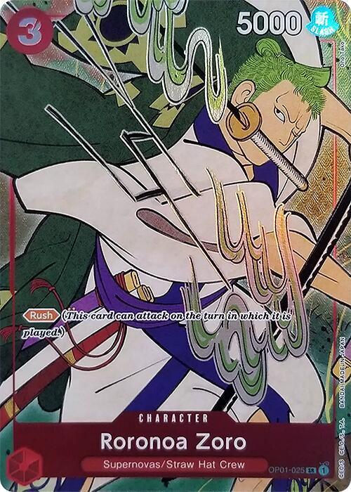 One Piece TCG 1st Anniversary Roronoa Zoro OP01-025 FOIL NEAR MINT NM
