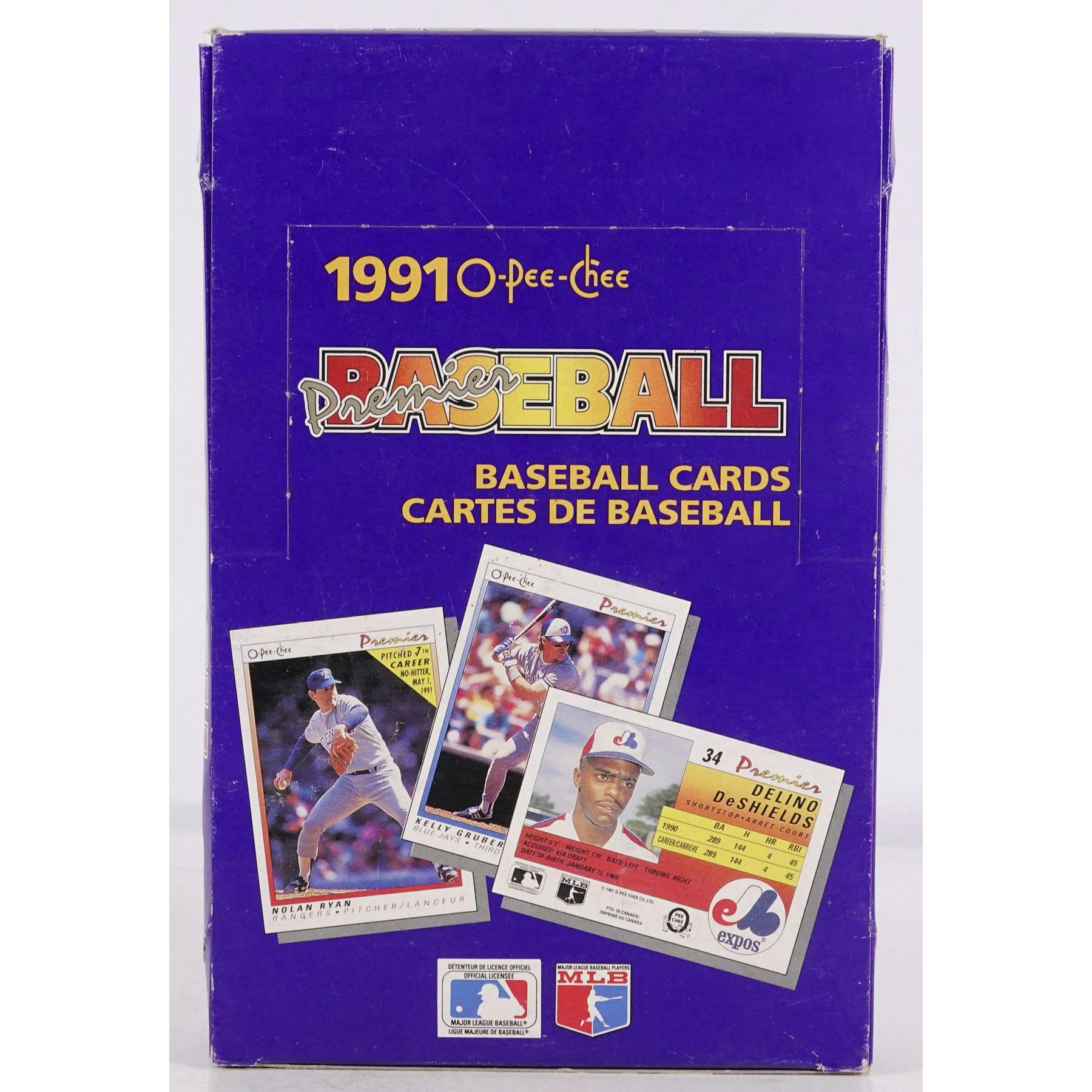 1991 O-Pee-Chee Premier Baseball Wax Box