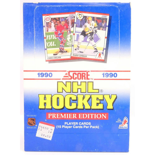 1990/91 Score U.S. Hockey Wax Box (Reed Buy)