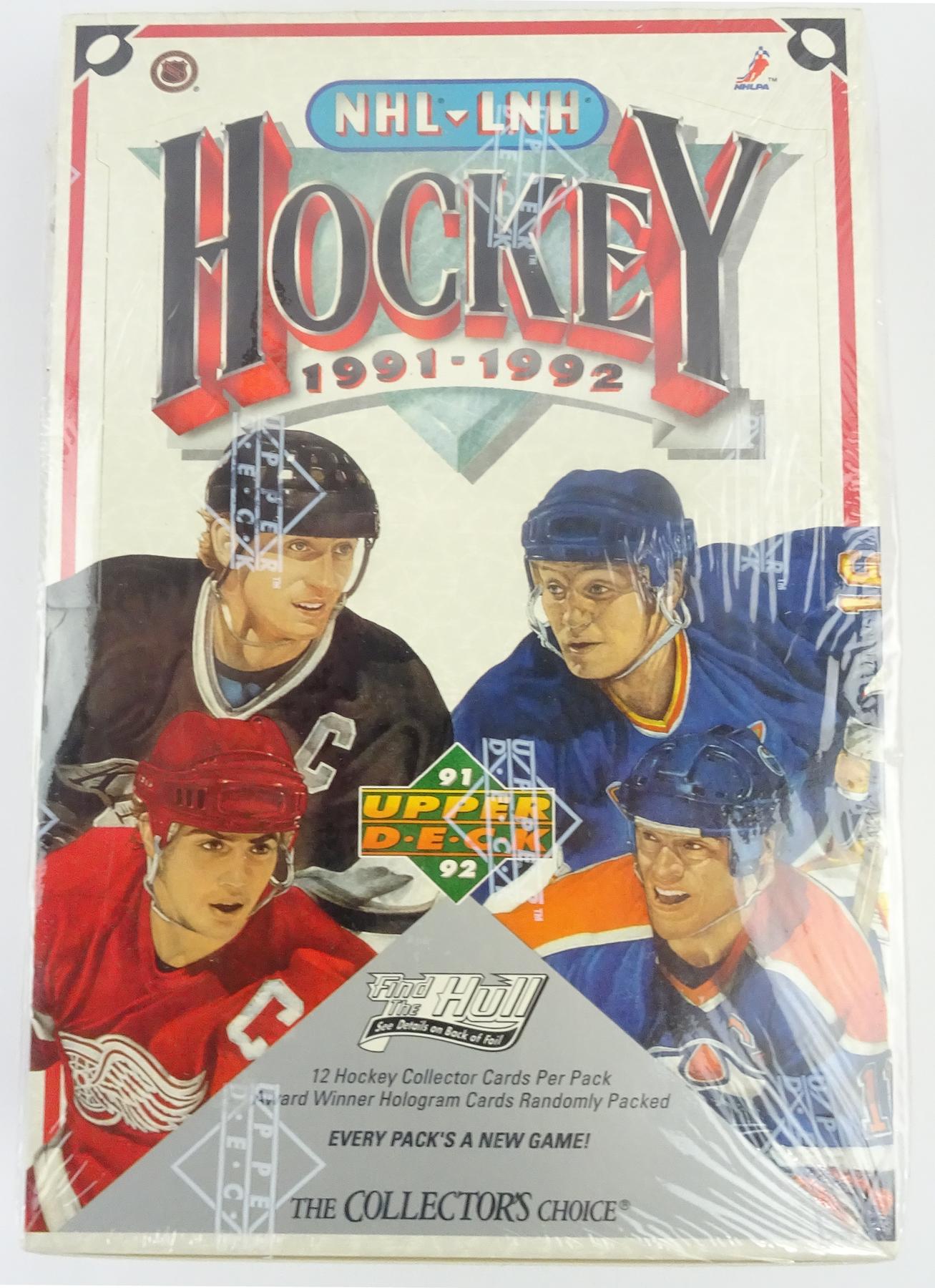 1991/92 Upper Deck English Low # Hockey Wax Box (Reed Buy)