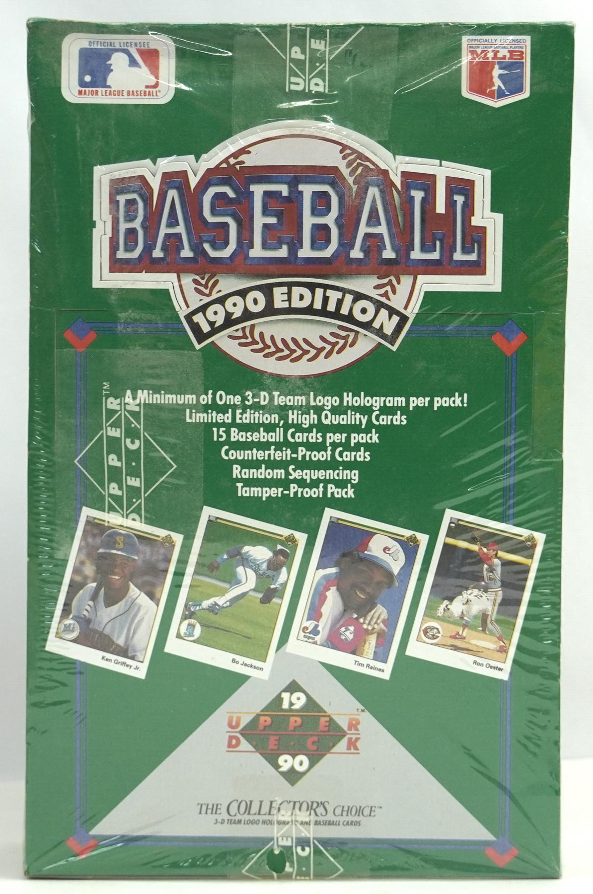 1990 Upper Deck Low # Baseball Wax Box (Reed Buy)