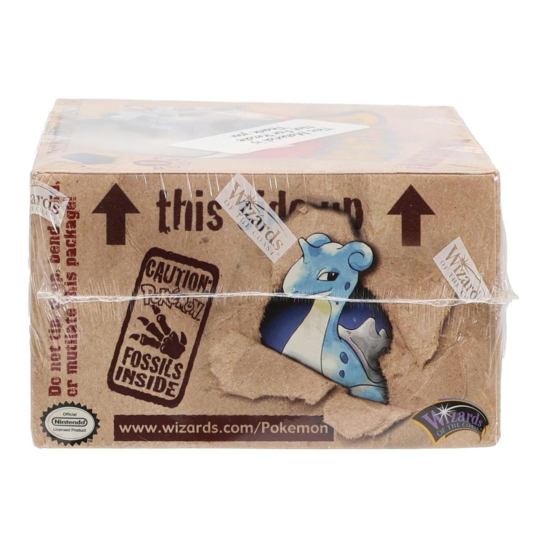 Pokemon Fossil 1st Edition Booster Box WOTC - Vintage Retail Sticker on Shrink