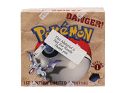 Pokemon Fossil 1st Edition Booster Box WOTC - Vintage Retail Sticker on Shrink