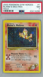 Pokemon Gym Heroes Blaine's Moltres 1/132 PSA 7