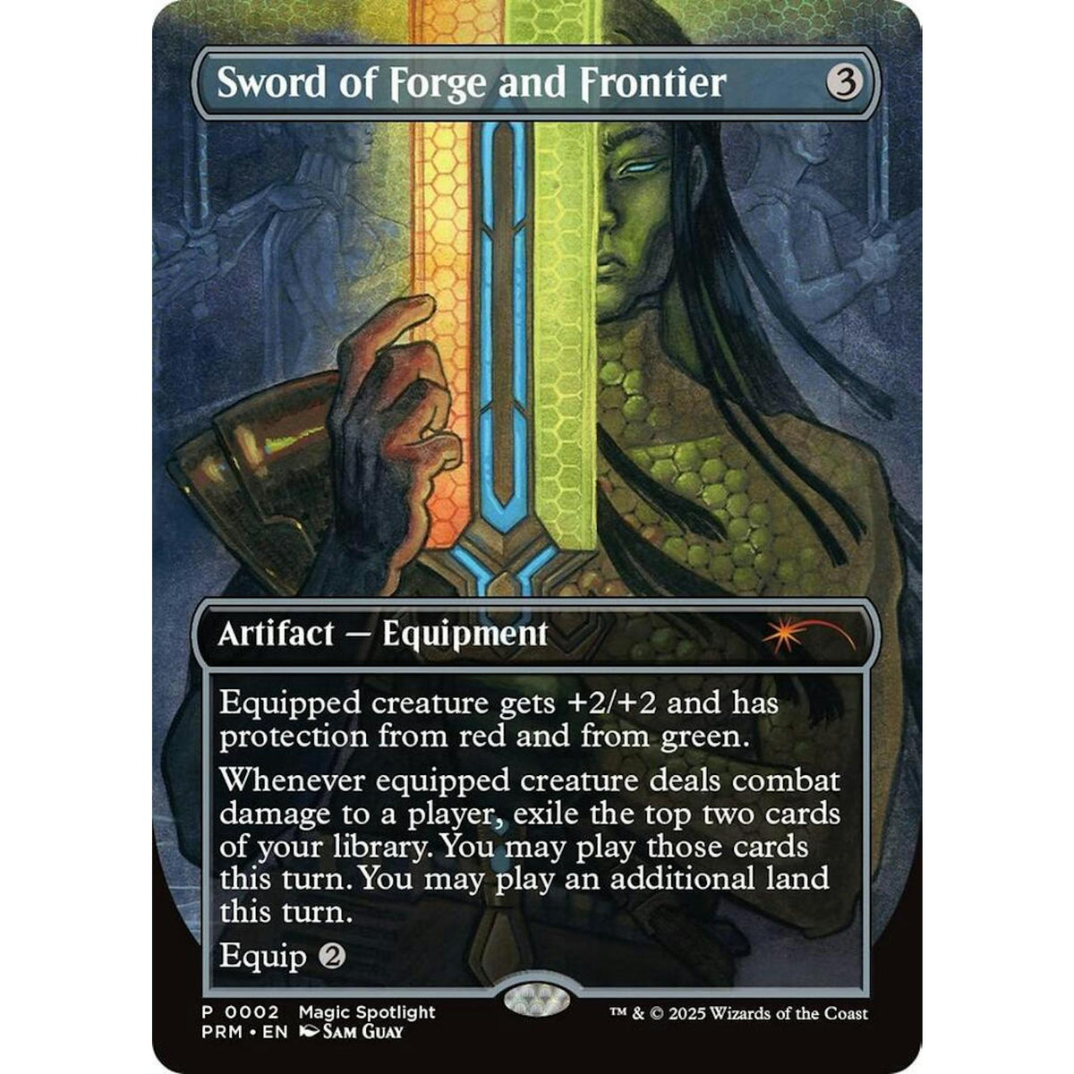 Magic the Gathering Spotlight Promo Sword of Forge and Frontier Borderless NEAR MINT NM