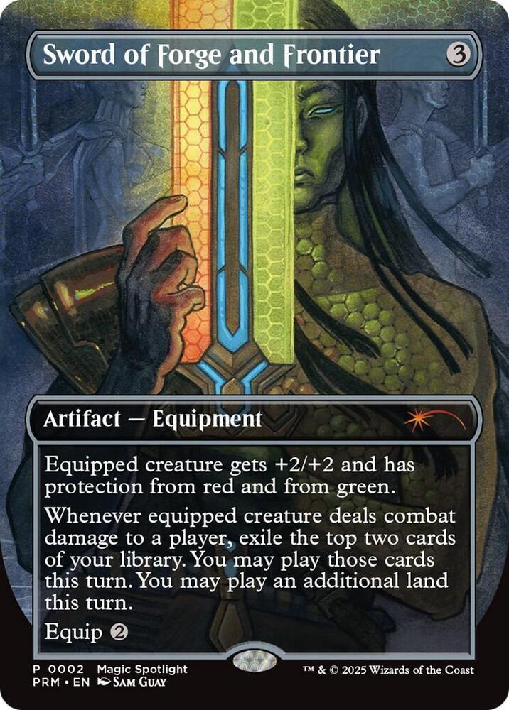 Magic the Gathering Spotlight Promo Sword of Forge and Frontier Borderless NEAR MINT NM