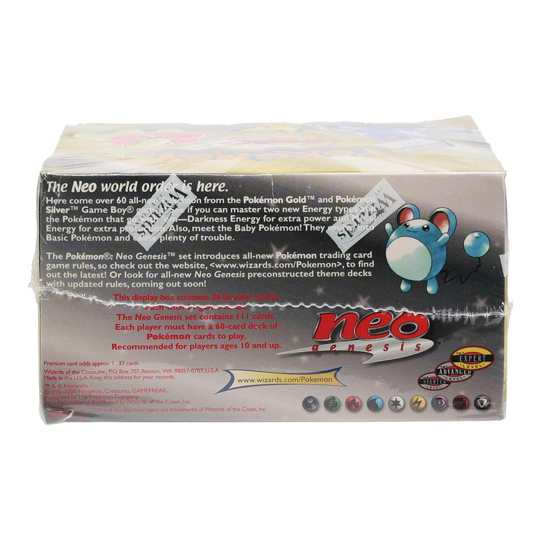 Pokemon Neo 1 Genesis Unlimited Booster Box WOTC (EX-MT)