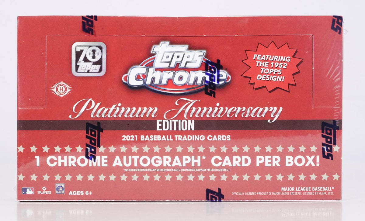 2021 Topps Chrome Platinum Anniversary Baseball Hobby Box (Reed Buy)