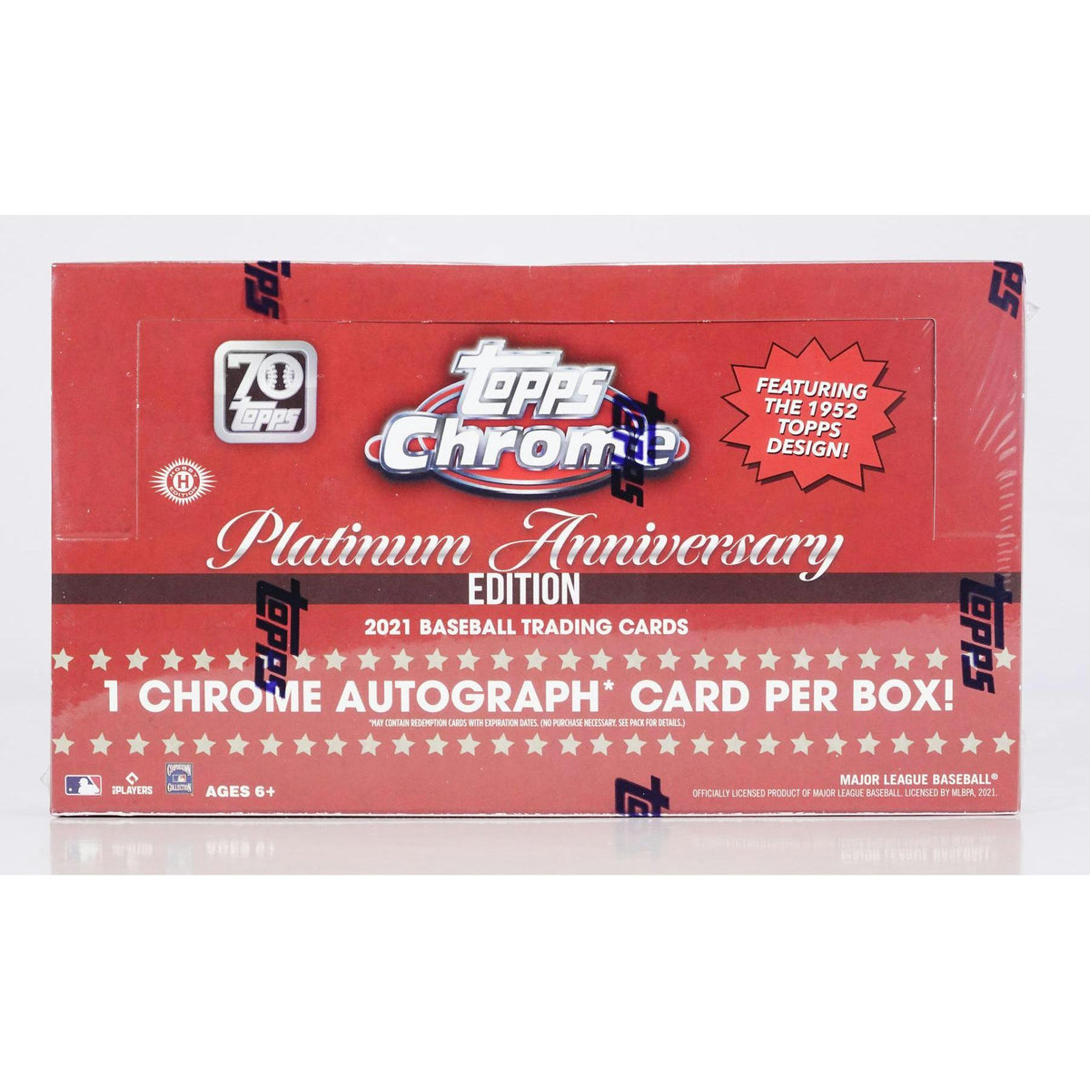 2021 Topps Chrome Platinum Anniversary Baseball Hobby Box (Reed Buy)