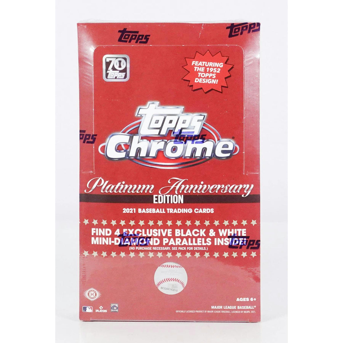 2021 Topps Chrome Platinum Anniversary Baseball Hobby LITE 16-Box Case