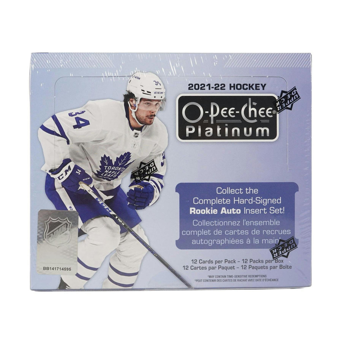 2021/22 Upper Deck O-Pee-Chee Platinum Hockey Hobby 8-Box Case