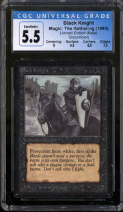 Magic the Gathering Beta Black Knight CGC 5.5 LIGHTLY PLAYED LP