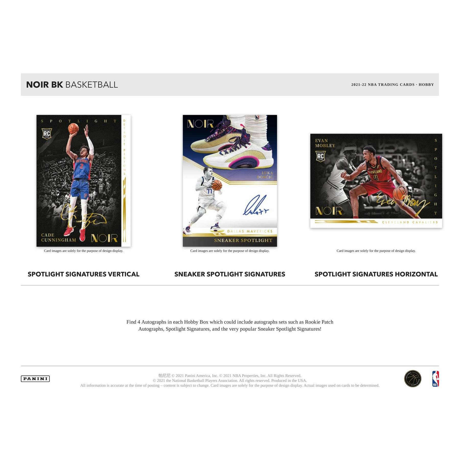 2021/22 Panini Noir Basketball Hobby Box
