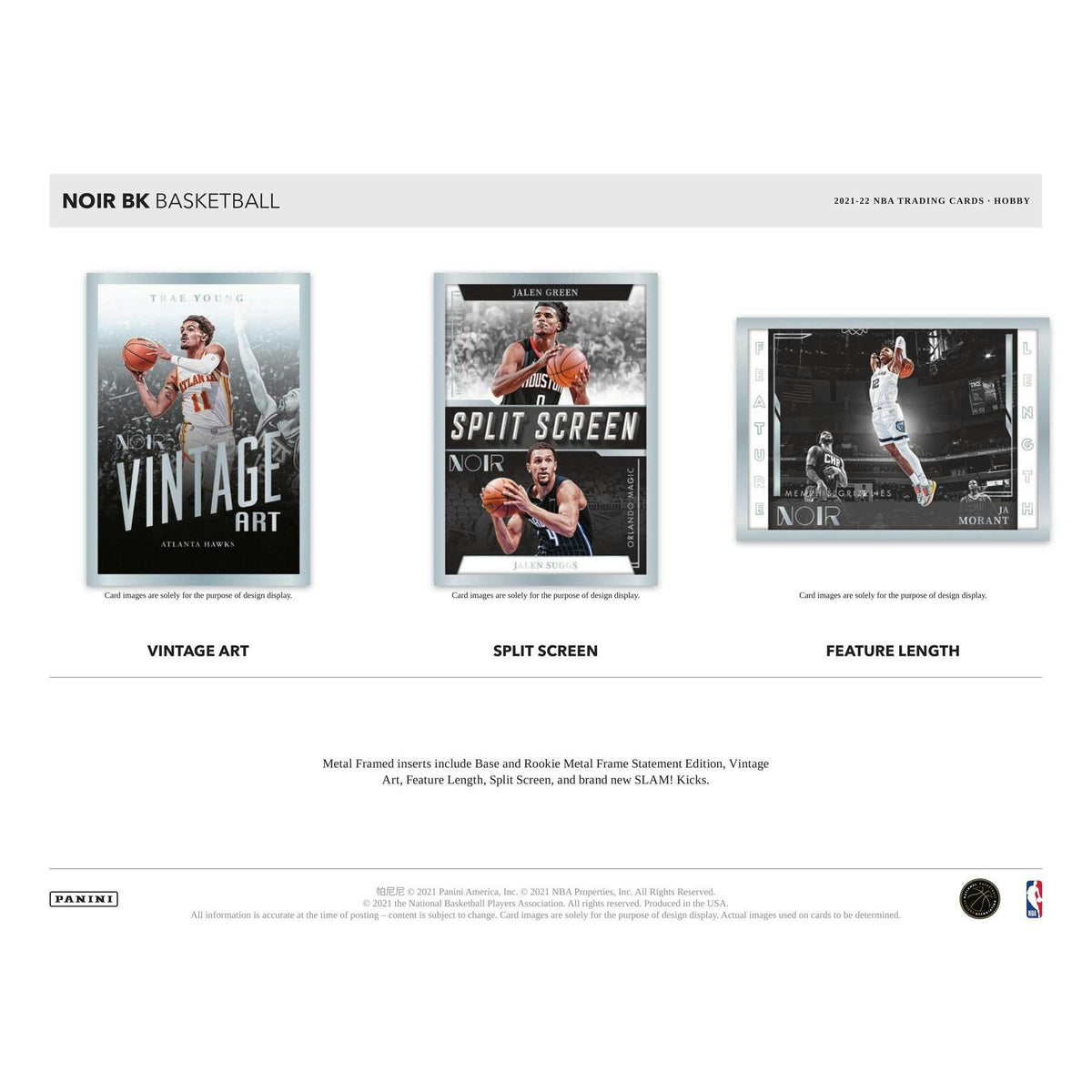 2021/22 Panini Noir Basketball Hobby Box
