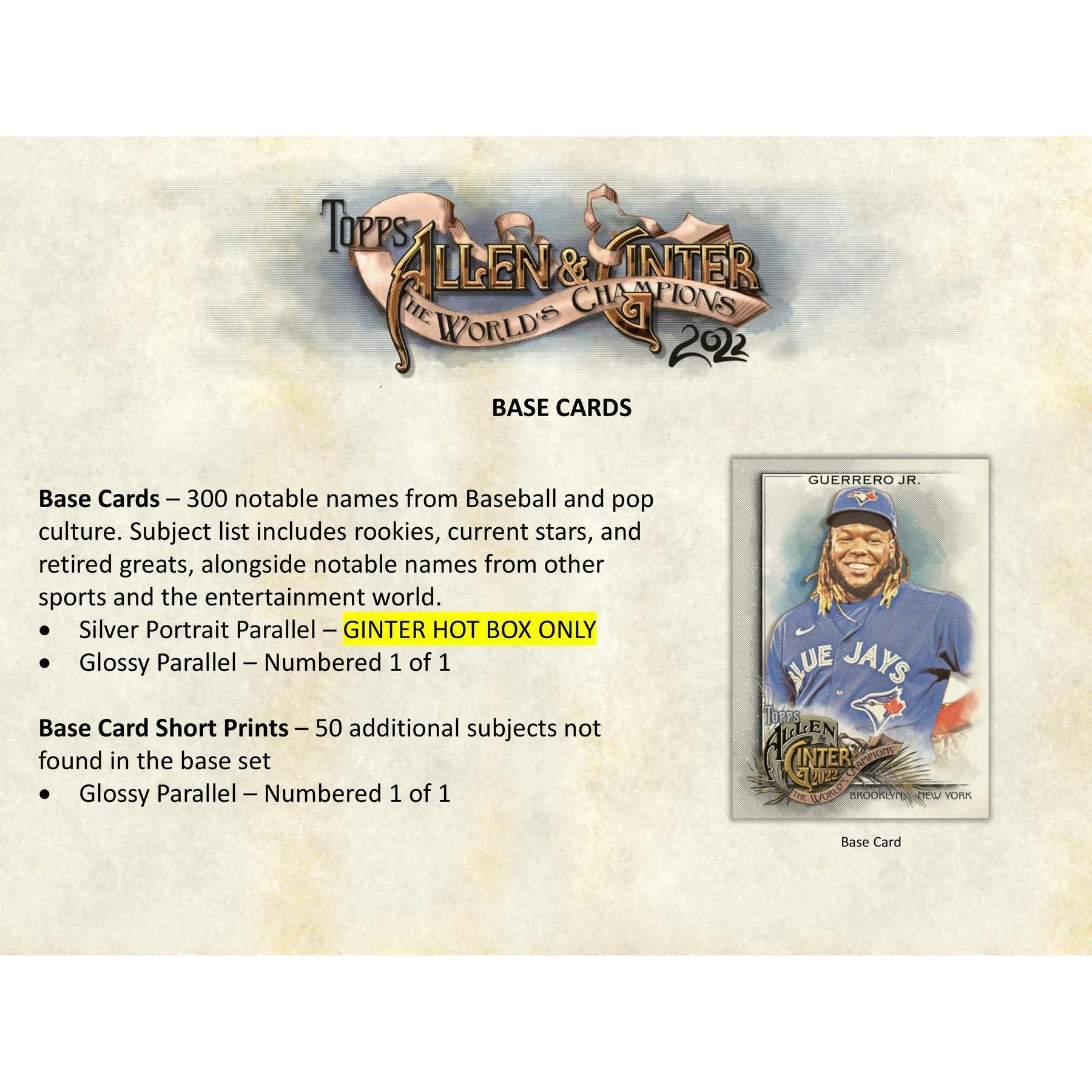 2022 Topps Allen & Ginter Baseball Hobby Pack