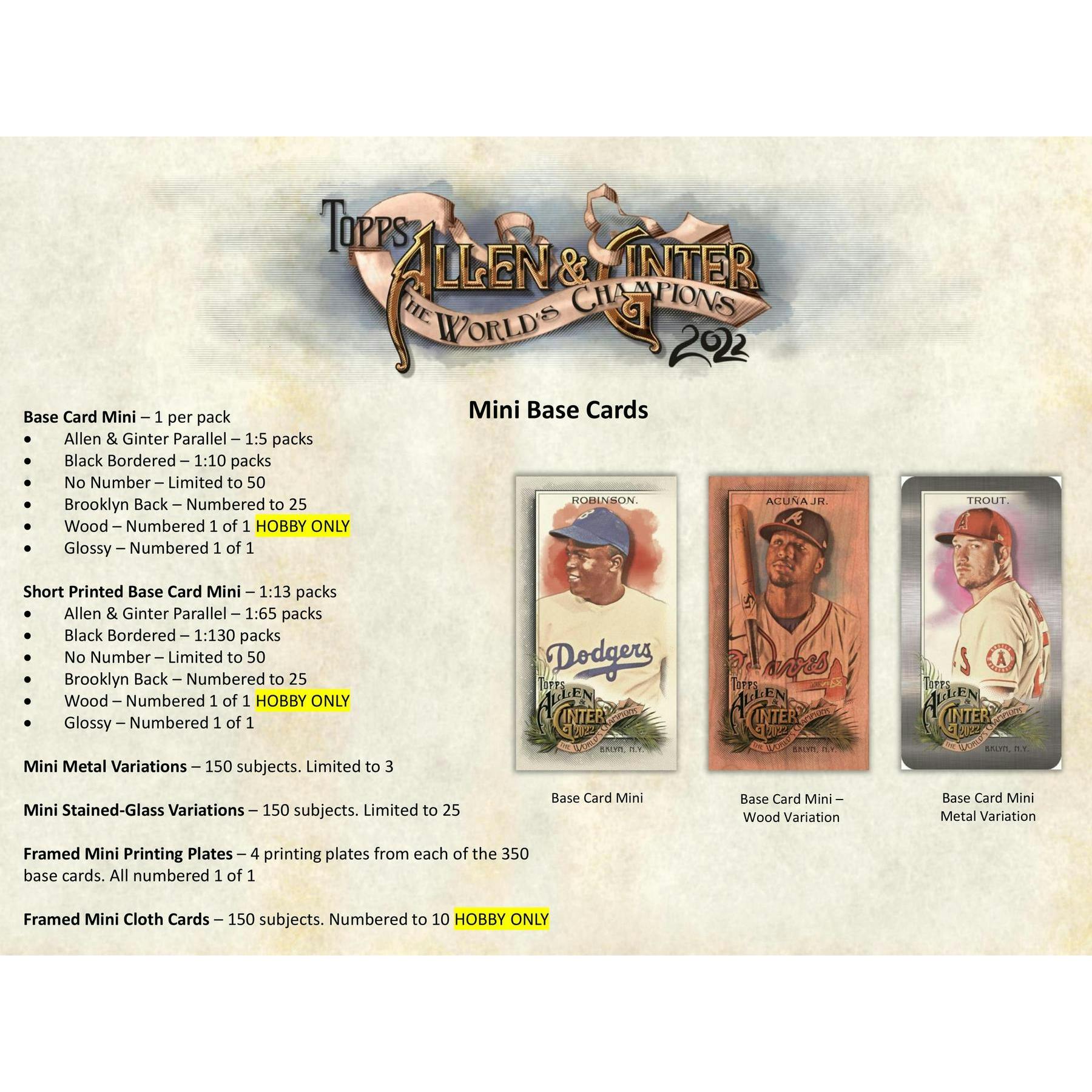 2022 Topps Allen & Ginter Baseball Hobby 12-Box Case