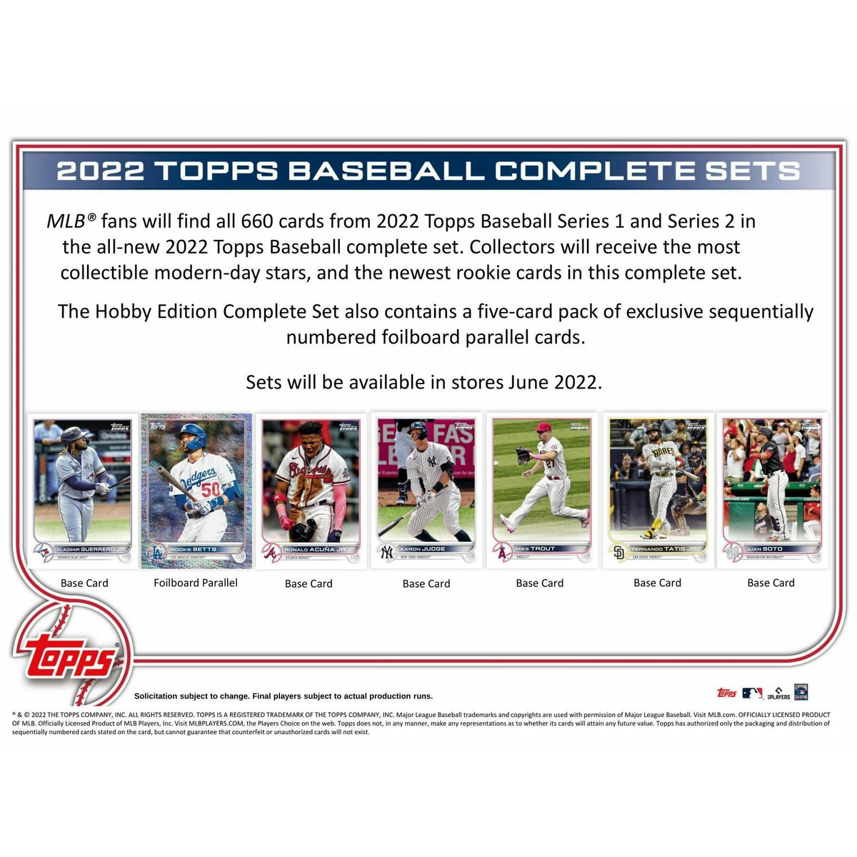 2022 Topps Baseball Hobby Factory Set (Box) (Reed Buy)