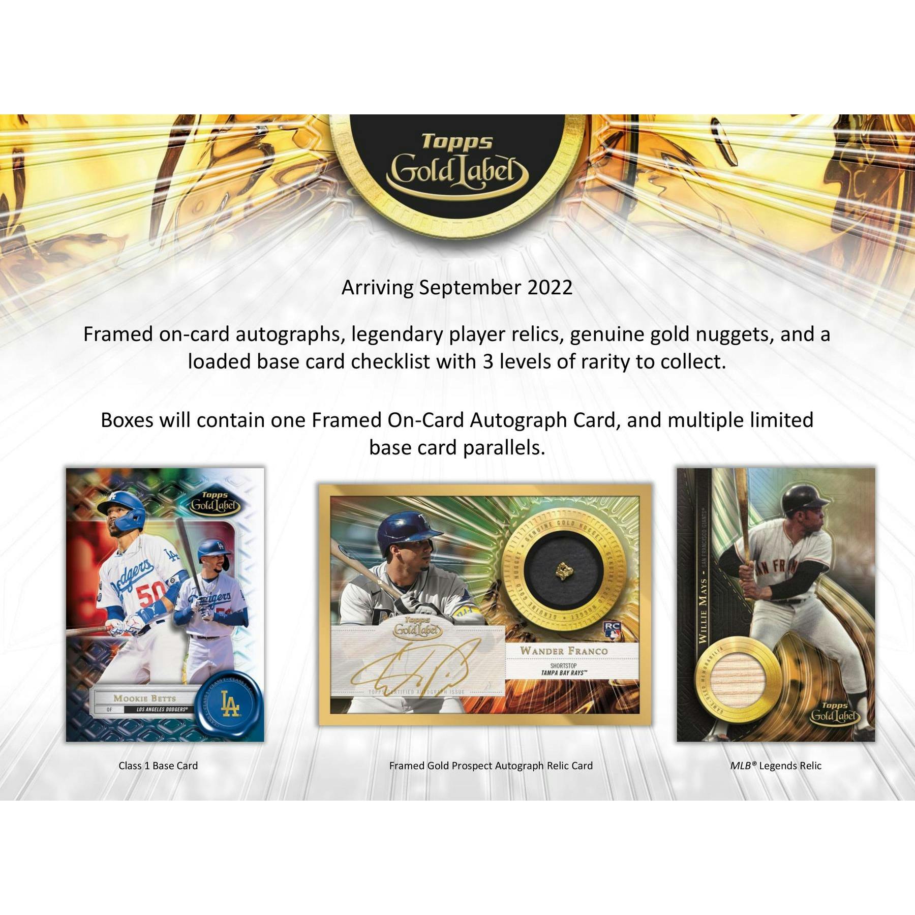 2022 Topps Gold Label Baseball Hobby Box