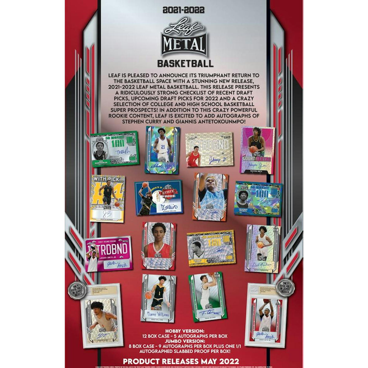 2021/22 Leaf Metal Basketball Hobby Jumbo Box