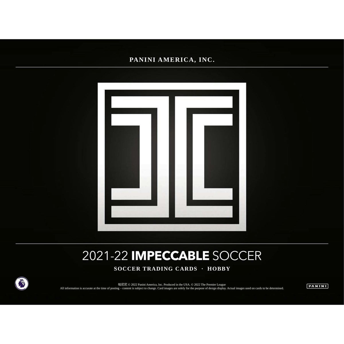 2021/22 Panini Impeccable Premier League EPL Soccer Hobby 3-Box Case