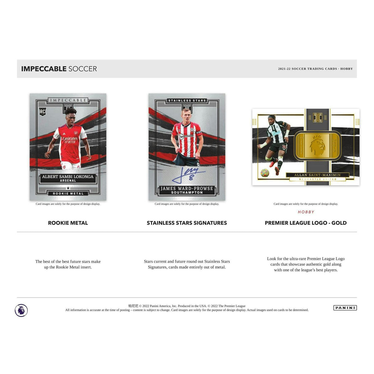 2021/22 Panini Impeccable Premier League EPL Soccer Hobby Box